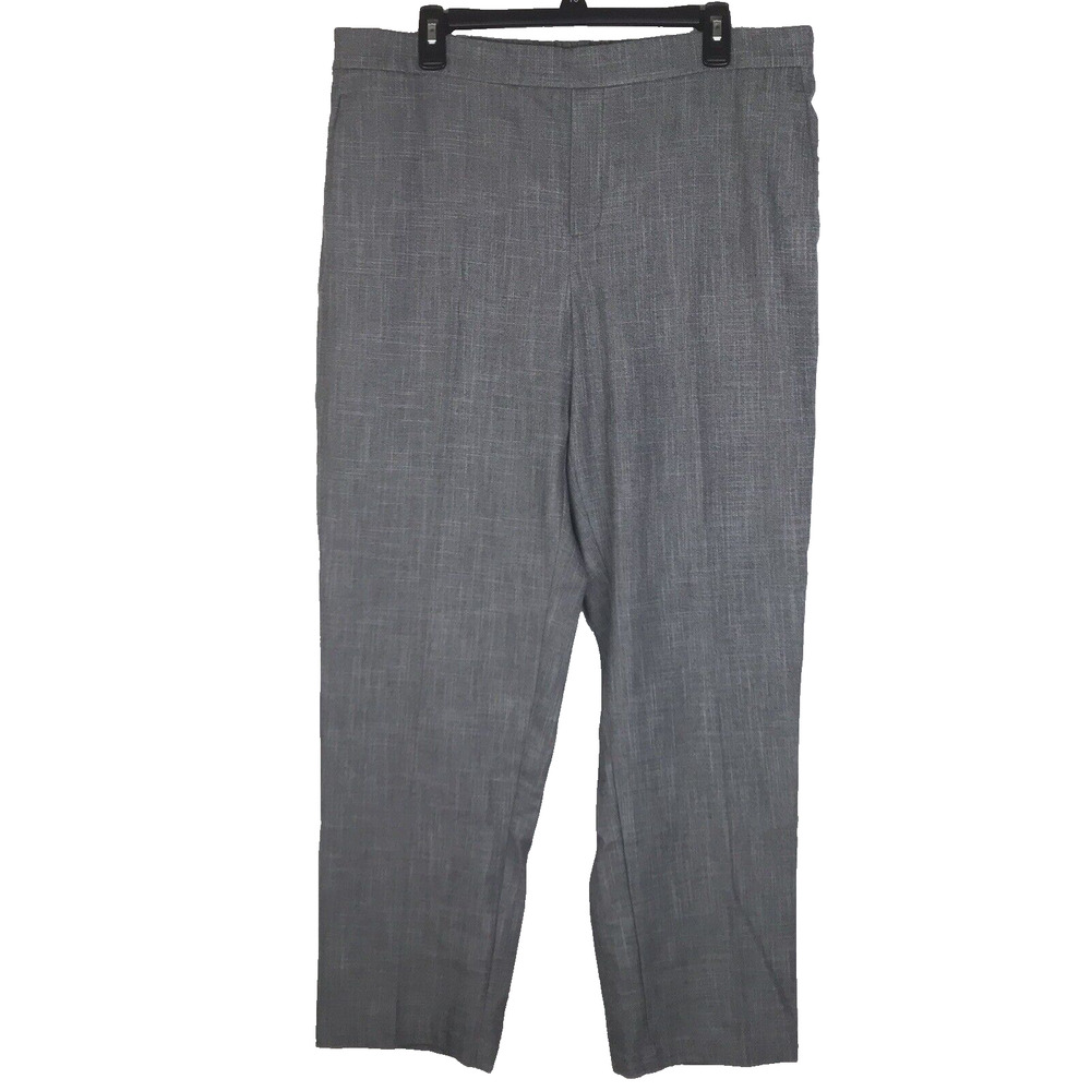 NWT Old Navy Pull On Dress Pants High Rise Straight Leg Pockets Gray Size 16